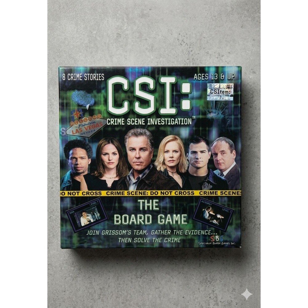 Vintage CSI Crime Scene Investigation Board Game Factory Sealed 8 Crime Stories